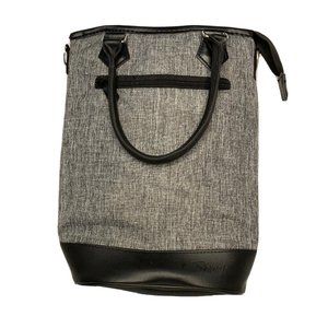 Tirrinia Wine Carrier Bag Insulated 2 Bottle Cooler Tote Travel Heather Grey EUC